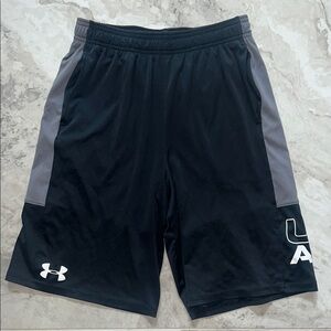 Under Armour Boys Black and Gray Shorts